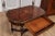 Brown Italian 1890s Walnut, Mahogany and Brass Side Table with Floral Marquetry Décor For Sale - Image 8 of 12