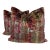 Brunschwig & Fils "Amauri Velvet" in Sand/Berry 22" Pillows-a Pair For Sale