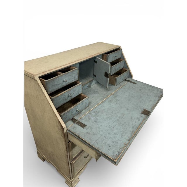 Antique Swedish Secretaire in Pine, 1830 For Sale - Image 6 of 9