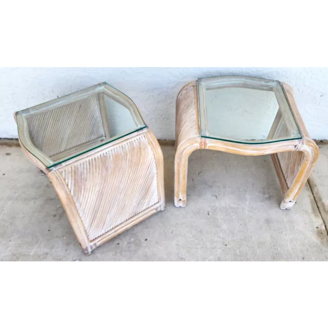 Bamboo Waterfall Side Tables Set of 2 For Sale In Miami - Image 6 of 8