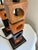 Mid-Century Modern Stacked Geometric Wooden Cube Table Lamps - Pair For Sale - Image 9 of 12