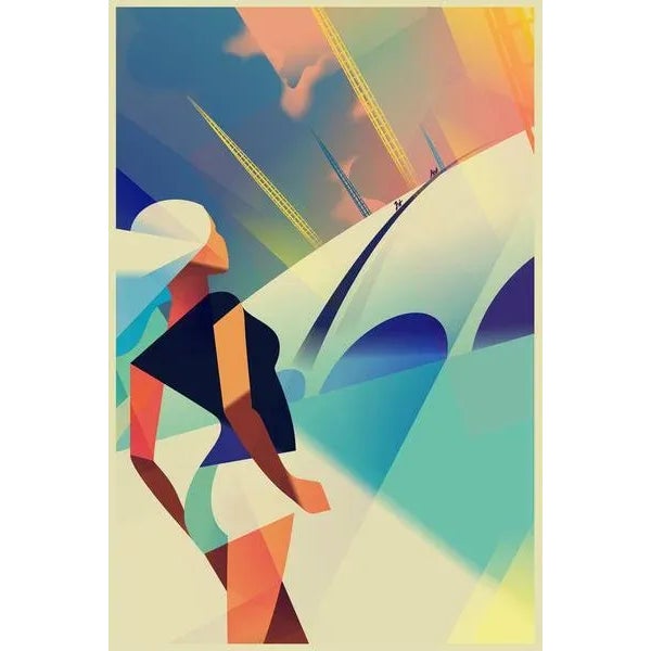 Mid-Century Modern Contemporary Danish Poster, London O2 Arena, Mads Berg For Sale - Image 3 of 3