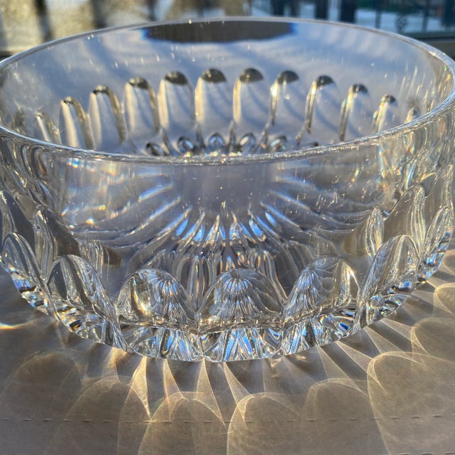 Vintage Gorham German Crystal Glass Serving Bowl For Sale - Image 11 of 11