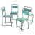 Vintage Belgian Industrial Metal Chairs - Set of Four For Sale