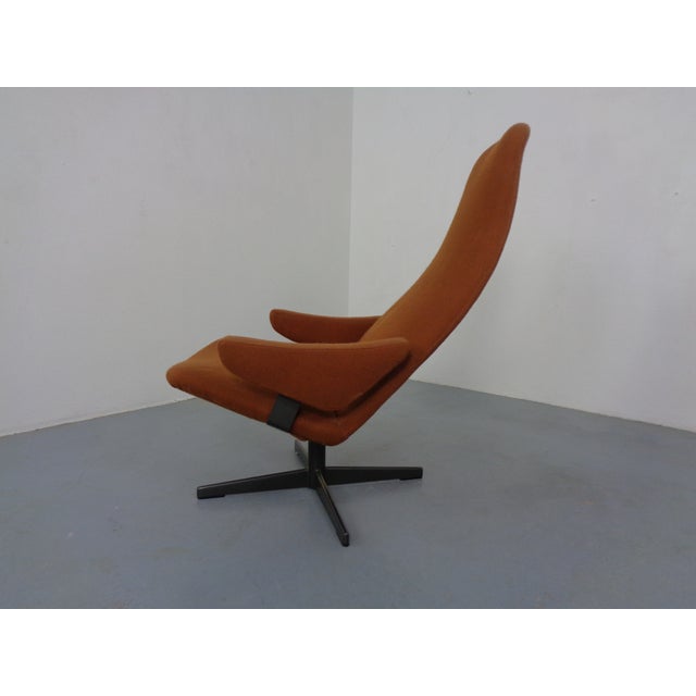 Swedish Contourett Roto swivel chair with original upholstery by Alf Svensson from the 1960s. I have official proof of...