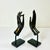 Mid-Century Asian Boho Chic Cast Metal Buddha Hand Sculpture - Set of 2. For Sale - Image 9 of 13