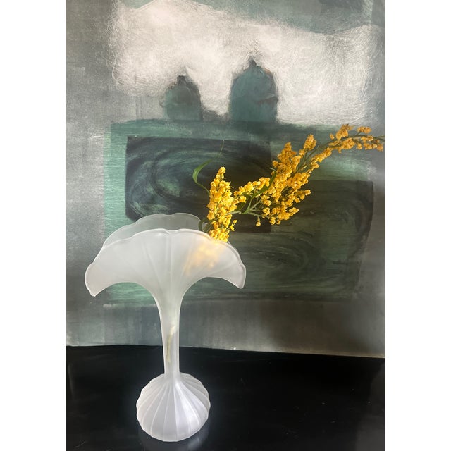 White Vintage Stelvia Hand Made Italian Art Nouveau Style Vase For Sale - Image 8 of 17