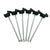 Vintage Glass Cocktail Glass Swizzle Sticks With Black Scottie Dog Figurine Toppers - A Set of 12 For Sale - Image 12 of 12