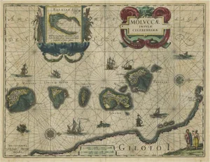 Map of the Spice Islands in the Mollucas, 1640
