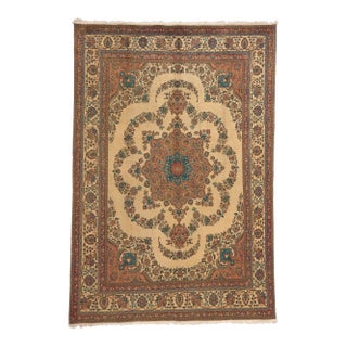 Mid 20th Century Mid 20th Century Vintage Persian Tabriz Rug 08'00 X 11'07 For Sale