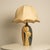 Ceramic Table Lamp with Silk Shade attributed to Noomi Backhausen for Soholm, 1960s For Sale - Image 8 of 14