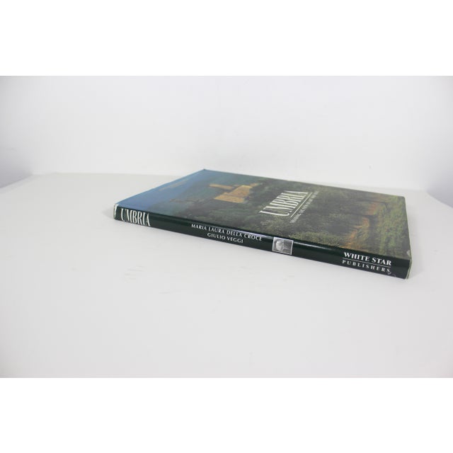 Rustic European 1995 Umbria Treading the Path of Art and Soul Green Linen Textured Hard Cover Coffee Table Book Italian Travel Reference With Dust Jacket Italy For Sale - Image 3 of 11