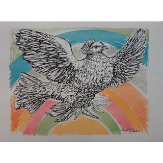 Pablo Picasso, Dove with a Rainbow, Signed Lithograph For Sale
