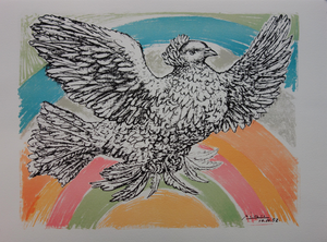 Pablo Picasso, Dove with a Rainbow, Signed Lithograph