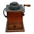 Unusual Antique American Cast Iron & Wood Hand Crank Coffee Grinder - Circa Late 19th Century For Sale
