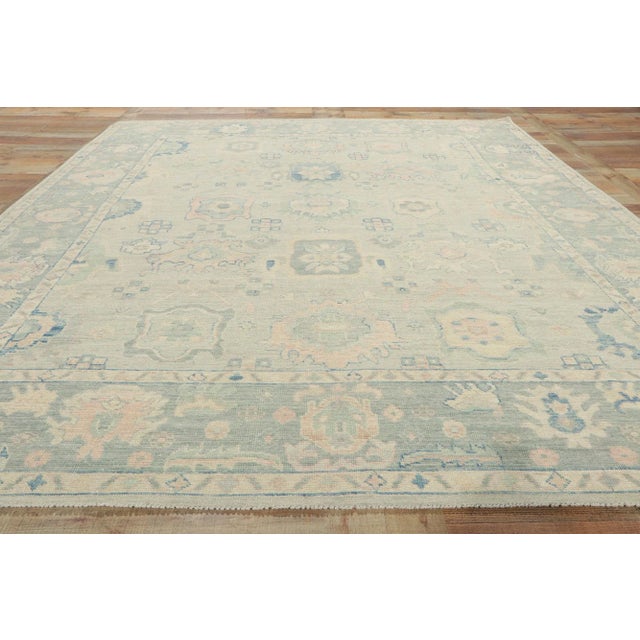 Textile Modern Vintage Oushak Style Rug - 08'00 X 10'02 For Sale - Image 7 of 9