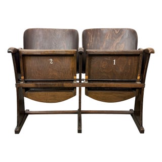 Vintage Two-Seater Cinema Bench from Thonet, 1950s For Sale