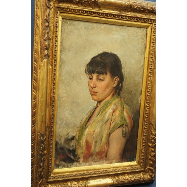 MEASUREMENTS: Frame: Height: 44 cm; Width: 32.5 cm Painting: Height: 32.5 cm; Width: 21.5 cm Item : Fabulous, spectacular...