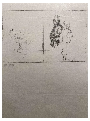 Charles Amand Durand after Rembrandt, Standing Men, Engraving, 19th Century