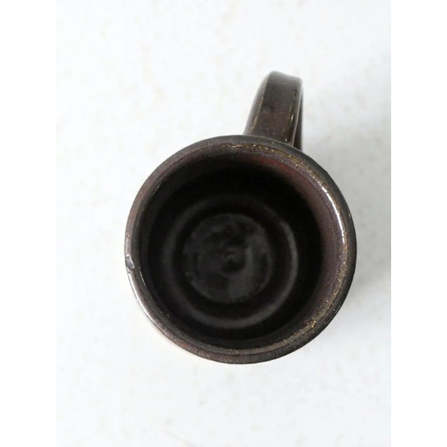 Brown Vintage Studio Pottery Mug For Sale - Image 8 of 10
