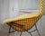 Metal Bertoia Bird Chair in Hopsack Orange by Harry Bertoia for Knoll International, 1990s For Sale - Image 7 of 9