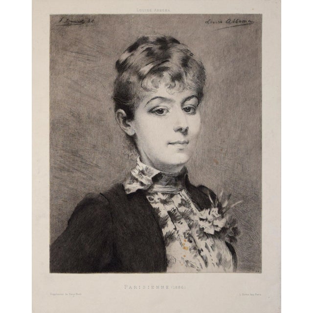 Parisienne - Original Etching by Fernand Desmoulin - 1886 For Sale