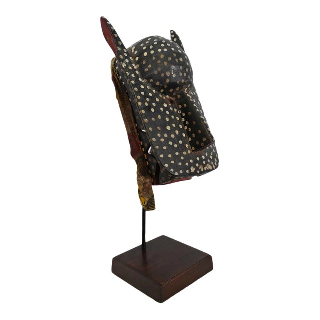 Vintage African Bozo Animal Mask on Stand For Sale