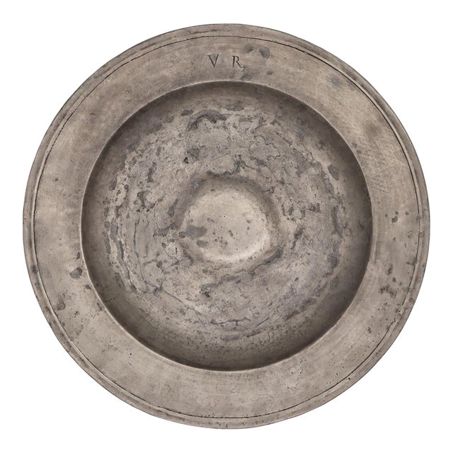 Large Alms Dish, Pewter, Germany, 18th Century For Sale