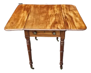 Late Federal Fruitwood Single Drawer Dropleaf Pembroke Table, Circa 1800s