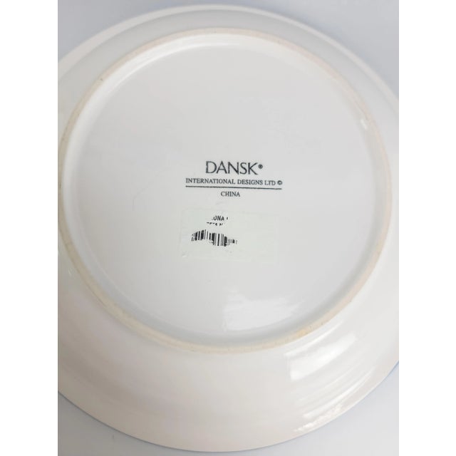 Dansk Verona Dinner Cereal Bowls - Green Leaves/Blue Flowers 9.75" Set of (5) For Sale - Image 9 of 10