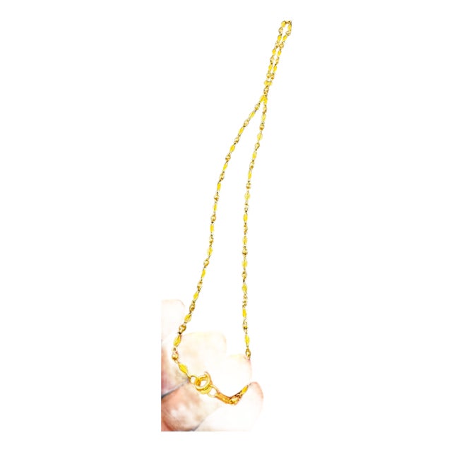 24 Karat Pure Gold Hand Made Yellow Gold Bead Necklace, 13 Gm, 18 Inch Beautiful design , A rare pure gold Necklace Weight...