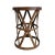 Industrial iron strap side table. Rustic aged patina great for outdoor or indoor use.