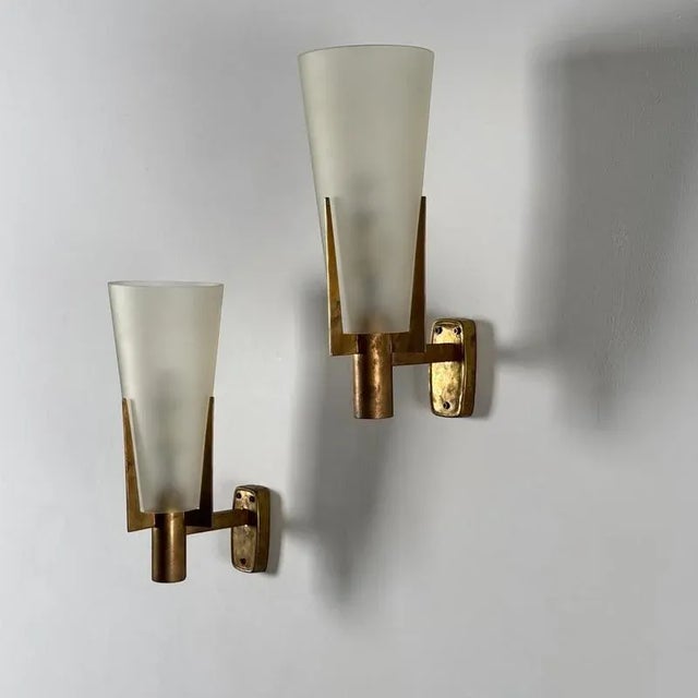 1950s Large Vintage Italian Wall Sconces from Stilnovo, 1950s, Set of 2 For Sale - Image 5 of 18