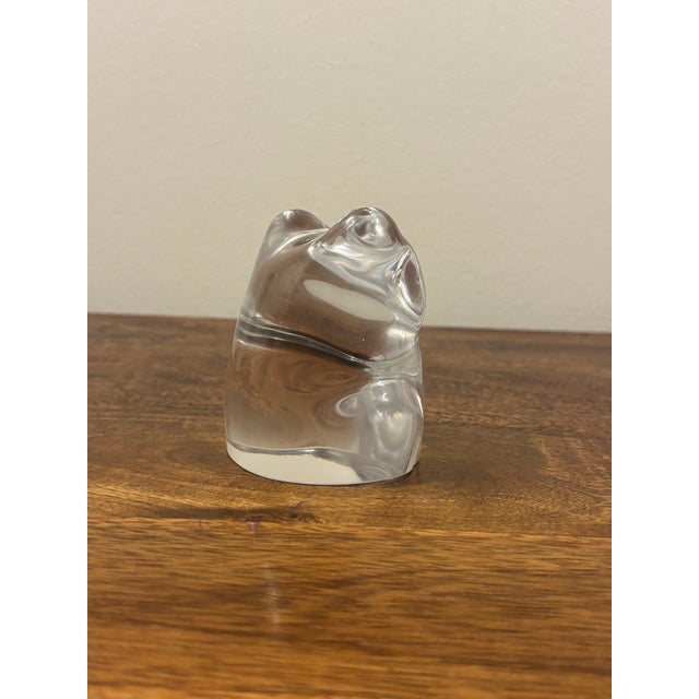 Mid 20th Century Vintage Mid-Century Modern Swedish Art Glass Owl Sculpture, Signed For Sale - Image 5 of 7