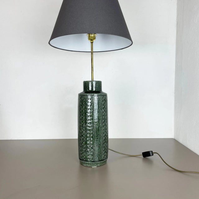 Large Danish Ceramic Pottery Table Light by Per Linnemann-Schmidt for Palshus, 1960s For Sale - Image 4 of 18