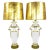 Chapman Neoclassical White Milk Glass Table Lamps With Brass Appliques - a Pair For Sale - Image 11 of 11