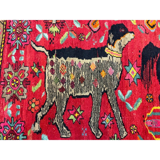 Circa 1964 4ft 1in X 9ft 4in Armenian Alty-Itli Karabagh Area Rug For Sale In San Francisco - Image 6 of 12