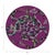 Modern Ouroboros Purple Vegan Leather Round Pebble Placemat, Set of 4 For Sale - Image 3 of 5