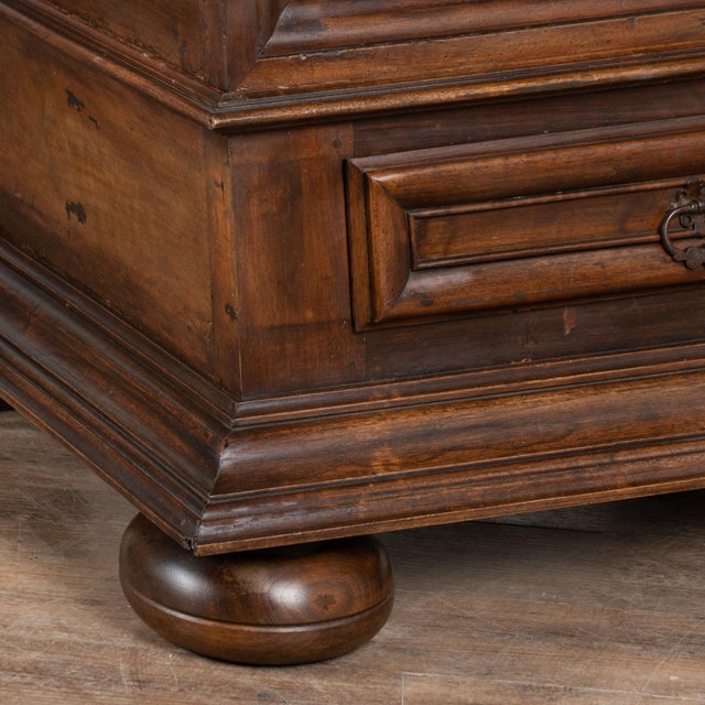 Early 19th Century French Single Door Carved Walnut Armoire Cabinet For Sale - Image 11 of 16