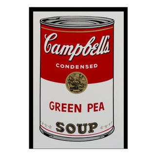 Sunday B. Morning after Andy Warhol, Campbells Green Pea Soup, Silkscreen Print, Framed For Sale