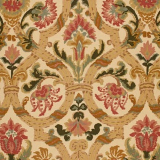 Sample - Schumacher Halstead Fabric in Rose & Gold For Sale
