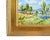 Impressionist colorful landscape oil painting on artist panel displayed in a complementary antiqued gold wood frame. The...