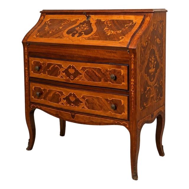 Secretaire in Marquetry For Sale