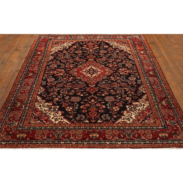 Hand-Knotted Middle Eastern Rug with Decorative Pattern For Sale - Image 6 of 11