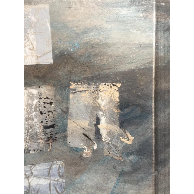 Patricia Zippin "Silver Paradigm" 1980s Mixed Media Abstract Painting For Sale - Image 4 of 8