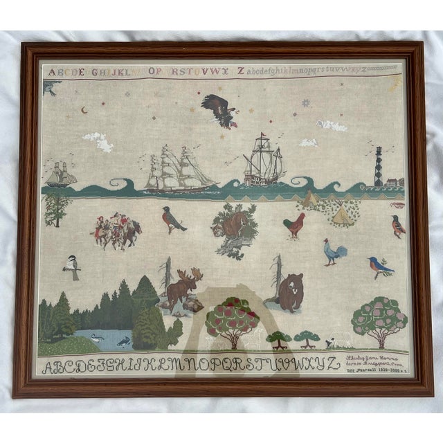Vintage Large Scale Embroidery Sampler For Sale - Image 11 of 11