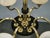 Italian Brass Chandelier with Opaline Glass Shades, 1950s For Sale - Image 11 of 17