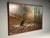 Textile Monumental Oil Canvas, Georges Henri Fauvel, Hunting Dogs with Master, 19th Cent For Sale - Image 7 of 12