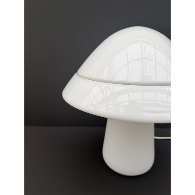 Mushroom Lamp in Opaline Glass by Res Murano, Italy, 1960 For Sale - Image 3 of 6
