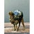 Metal Vintage Brass Camel With Stone Sphere For Sale - Image 7 of 12
